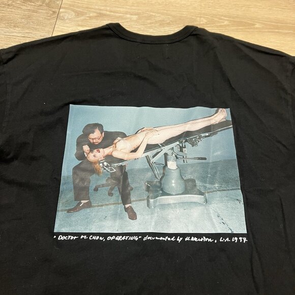 New Mr Chow Helmut Newton Men's Black Relaxed Tee Size Medium Shirt NWT USA Made - Picture 2 of 9
